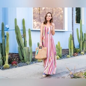 Rachel Roy Striped Maxi Dress - Size 6 LNC